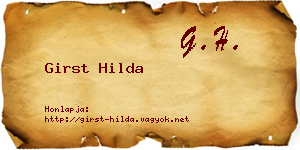 Girst Hilda névjegykártya